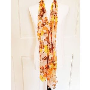 Yellow Patterned Scarf